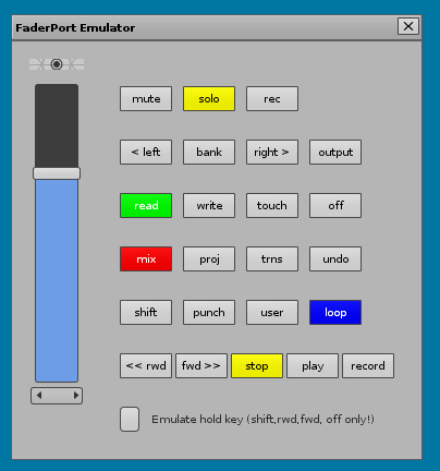 FaderPort Emualtor GUI